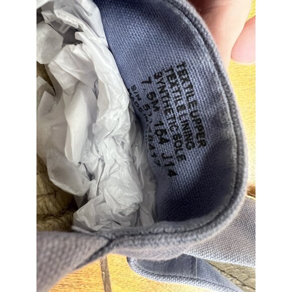 Tory Burch Women’s 7.5 Color Block Canvas Espadrille Casual Flat Shoe Navy Blue - Picture 9 of 10